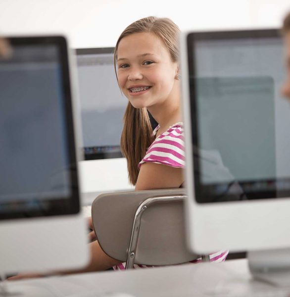 a-school-room-computer-lab-with-rows-of-computers--FP6ZBXU a-school-room-computer-lab-with-rows-of-computers--FP6ZBXU